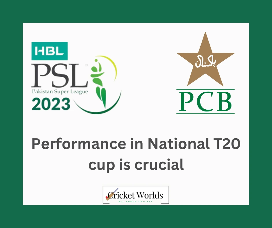 Performance in National T20 cup is crucial