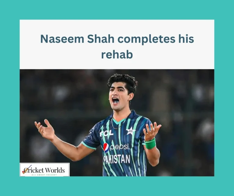 Naseem Shah completes his rehab.
