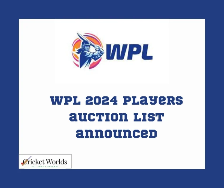 WPL 2024 players auction list announced