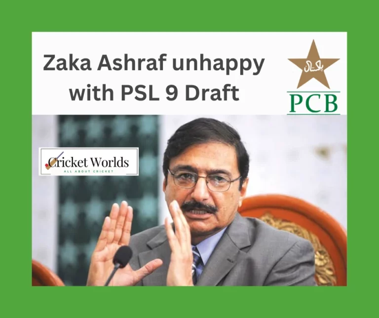 Zaka Ashraf unhappy with PSL 9 Draft