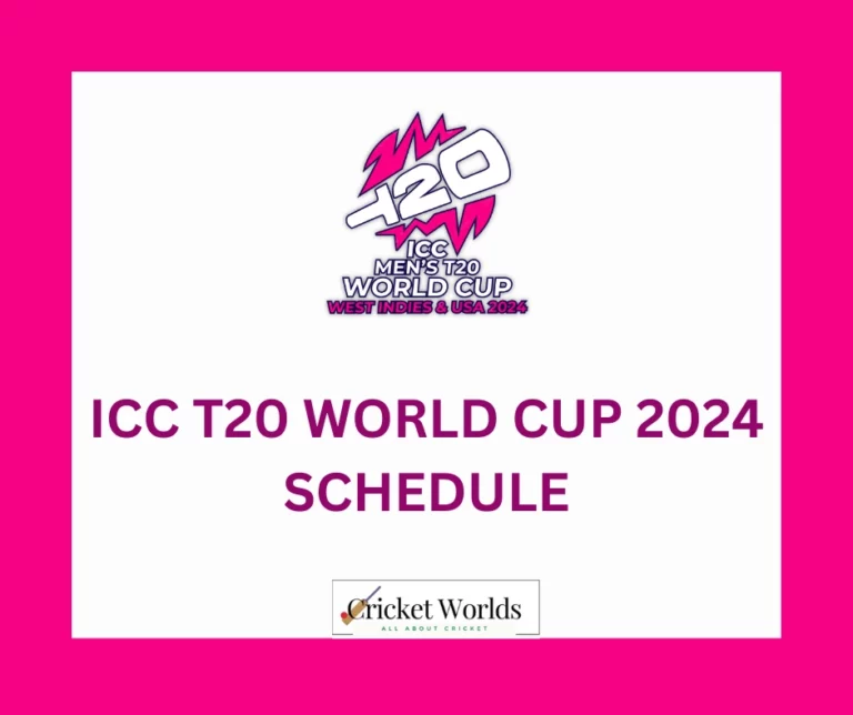 ICC T20 World Cup 2024 schedule