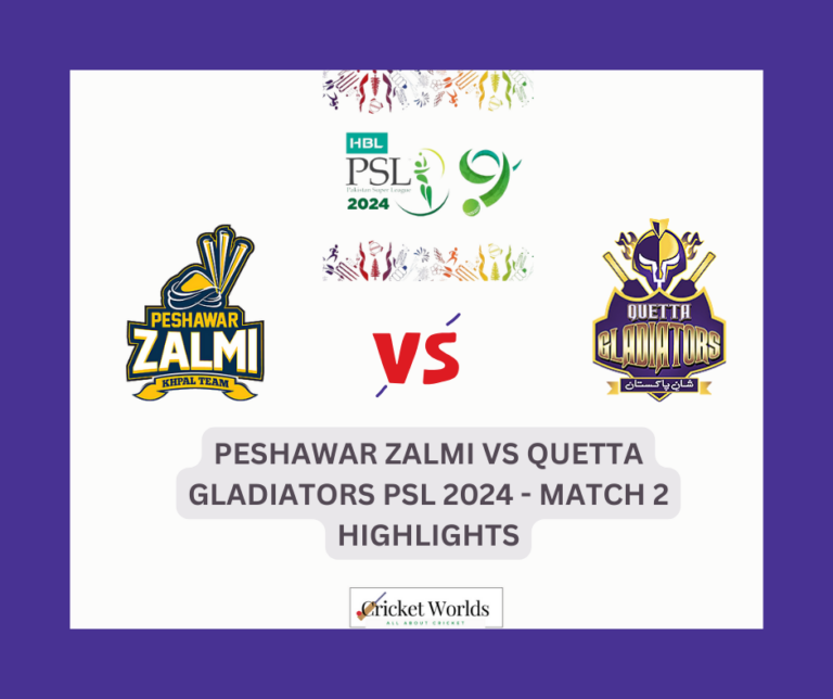 Peshawar Zalmi vs Quetta Gladiators PSL 2024 – Match 2 Highlights